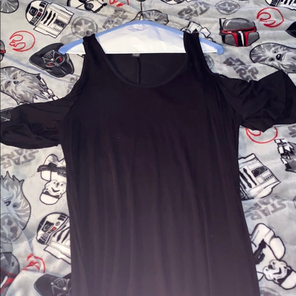 Black off the shoulder dress